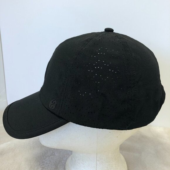 Black Golf Baseball Hat With Mesh Panels One Size Unisex - Picture 2 of 10